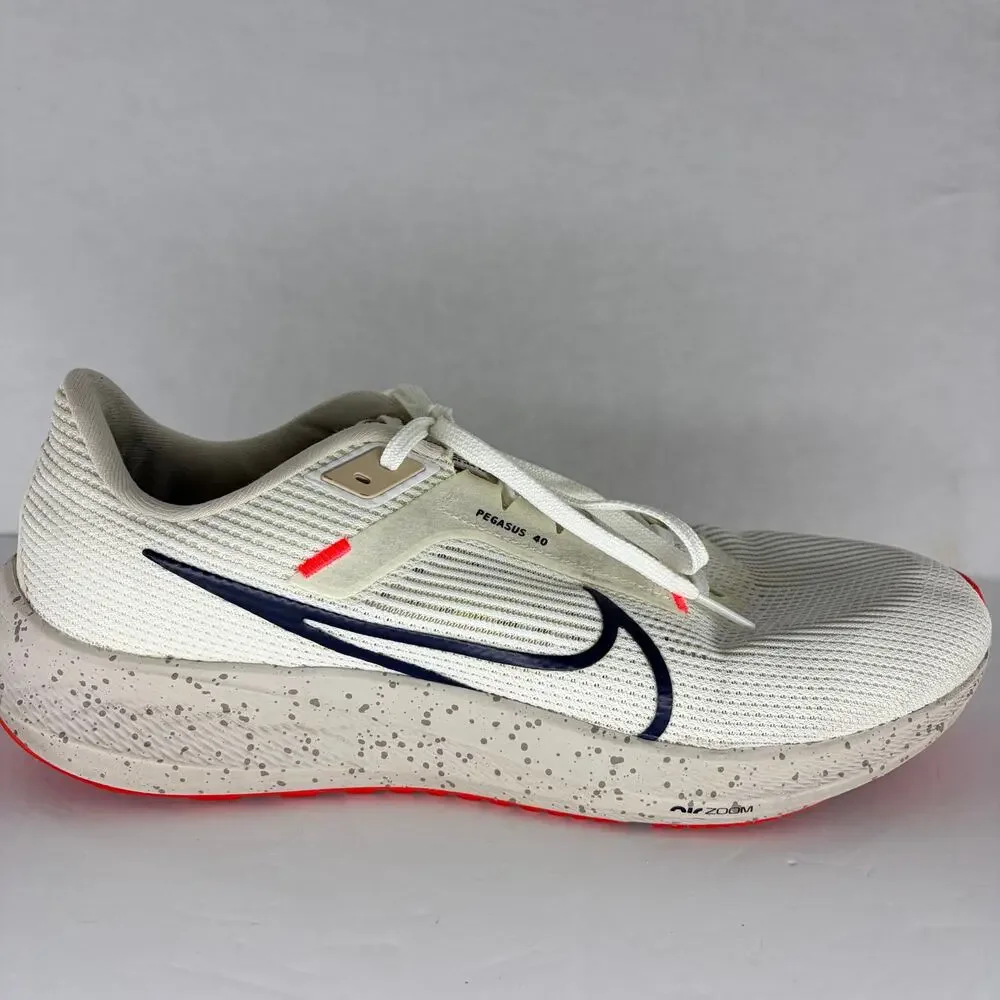 Nike Air Zoom Pegasus 40 Running Shoes White Obsidian Mens 13